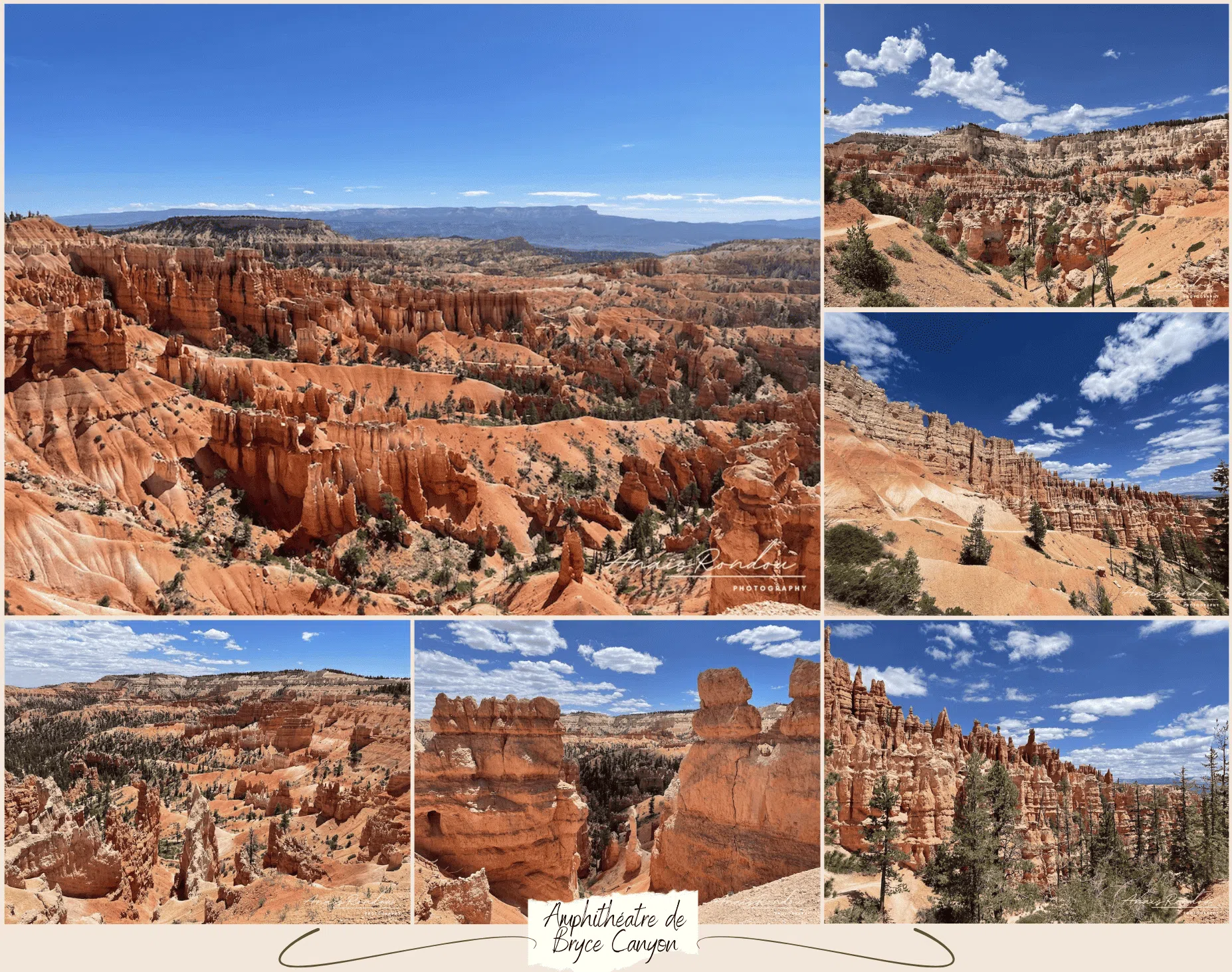 Amphithéatre de Bryce Canyon Photos de l'amphithéatre de Bryce Canyon avec ses formation rocheuses oranges