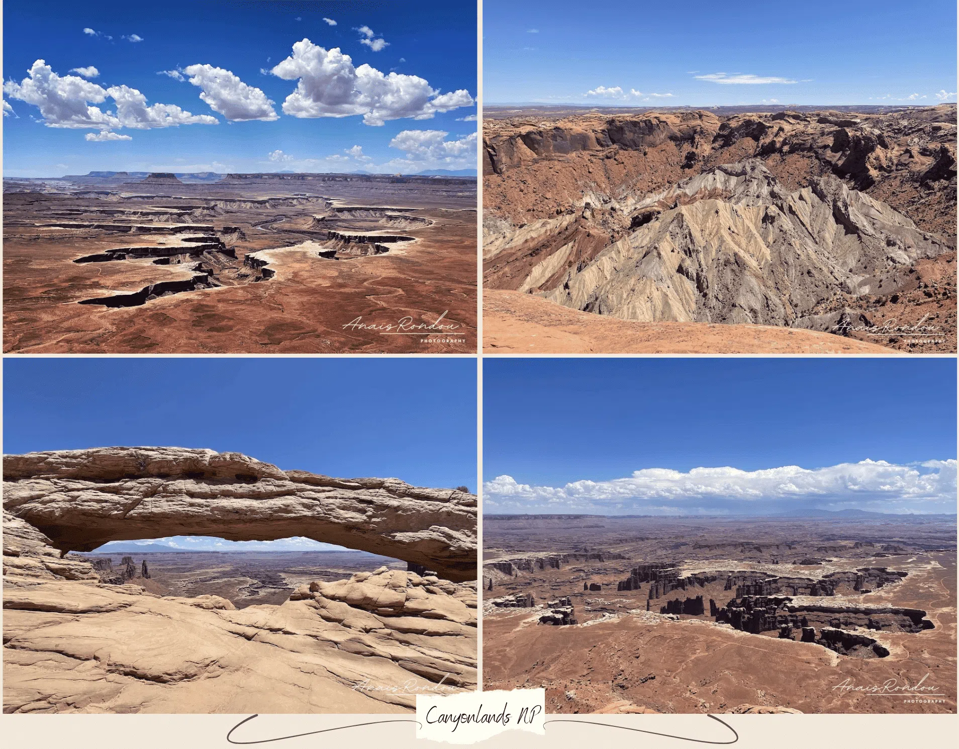 canyonlands road trip ouest américain Photos de Canyonlands avec ses canyons et son arche en pierre
