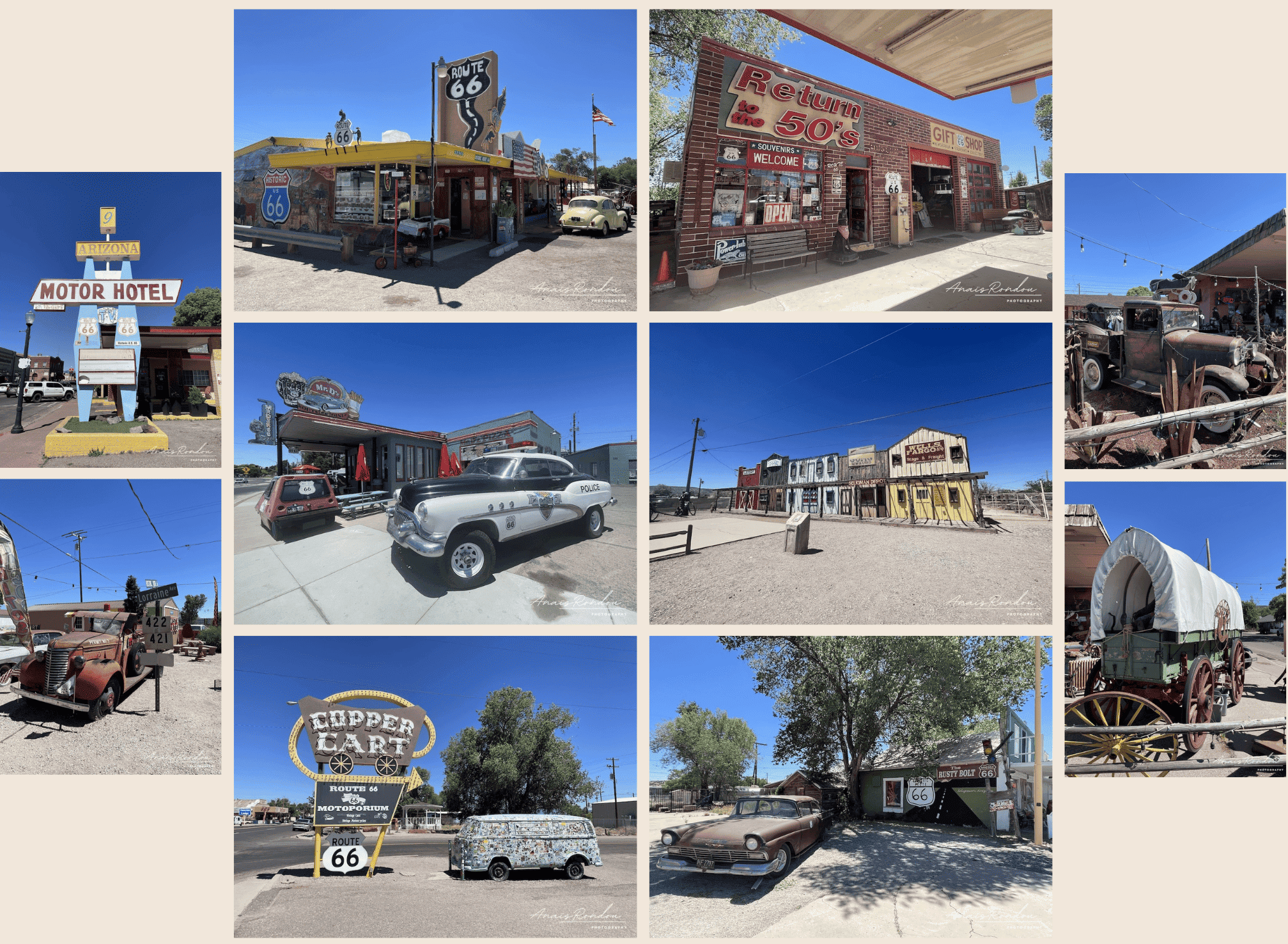 seligman williams route 66 ouest américain Ville western de la route 66 à Seligman et Williams