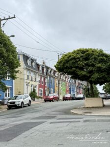 Rangée de maisons colorées à Saint John's sur Terre-Neuve
