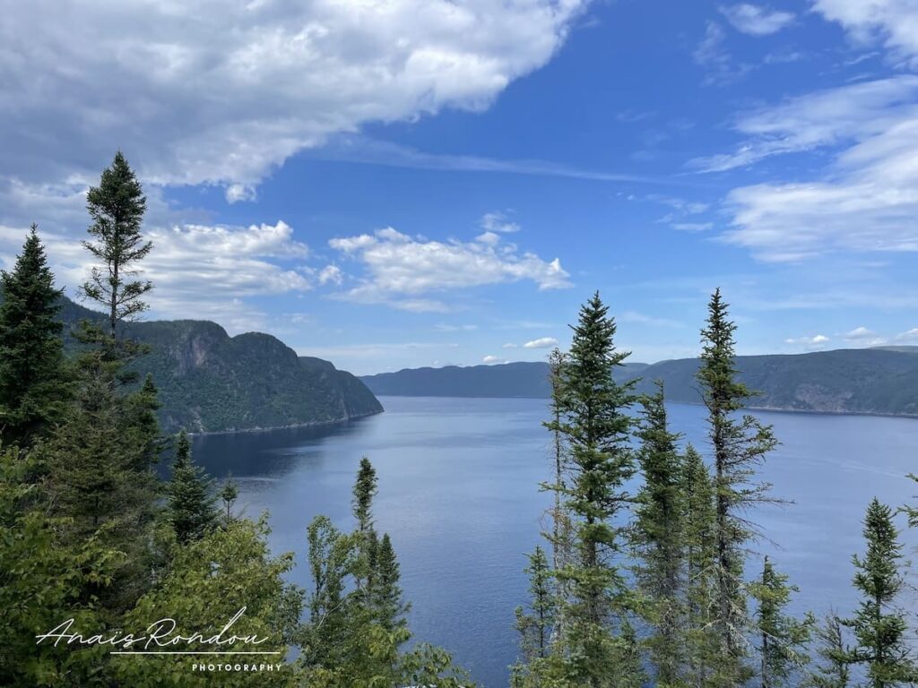 Vue sur le Fjord-du-Saguenay depuis le sentier de la statue