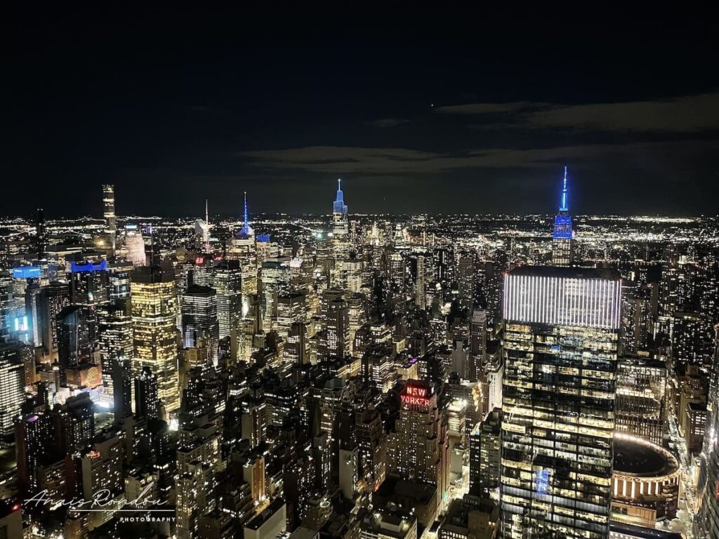 The Edge vue New York nuit Vue sur la ville de New York illuminée de nuit depuis The Edge