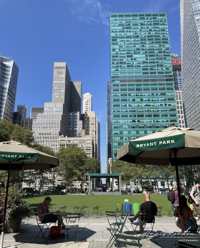 Visite Bryant Park New York Visite de Bryant Park à New York entouré de building