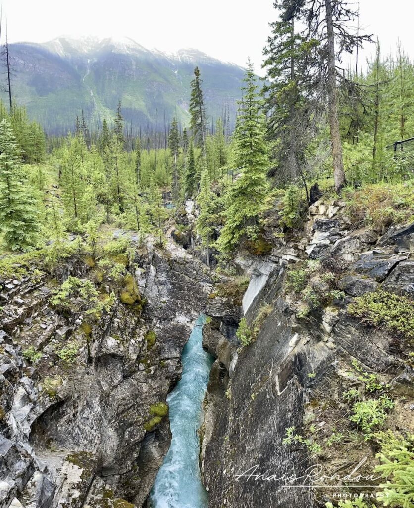 Photo de la profondeur du Canyon Marble au parc national de Kootenay